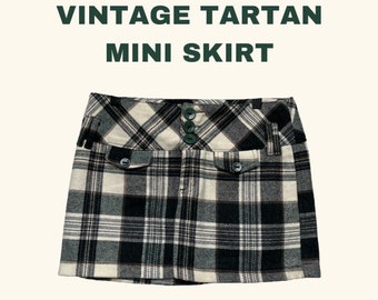 vintage tartan mini skirt