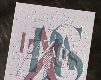 LAZARUS - David Bowie - Letterpress Art Print - Bowie Art - Limited and signed edition