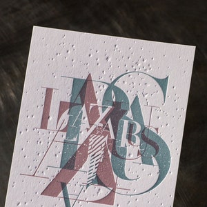 LAZARUS - David Bowie - Letterpress Art Print - Bowie Art - Limited and signed edition