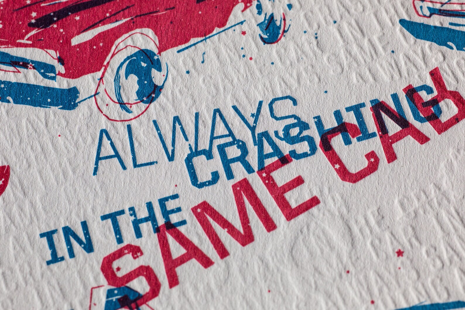 David Bowie Always Crashing In The Same Car ALWAYS CRASHING in the same CAR David Bowie Letterpress | Etsy