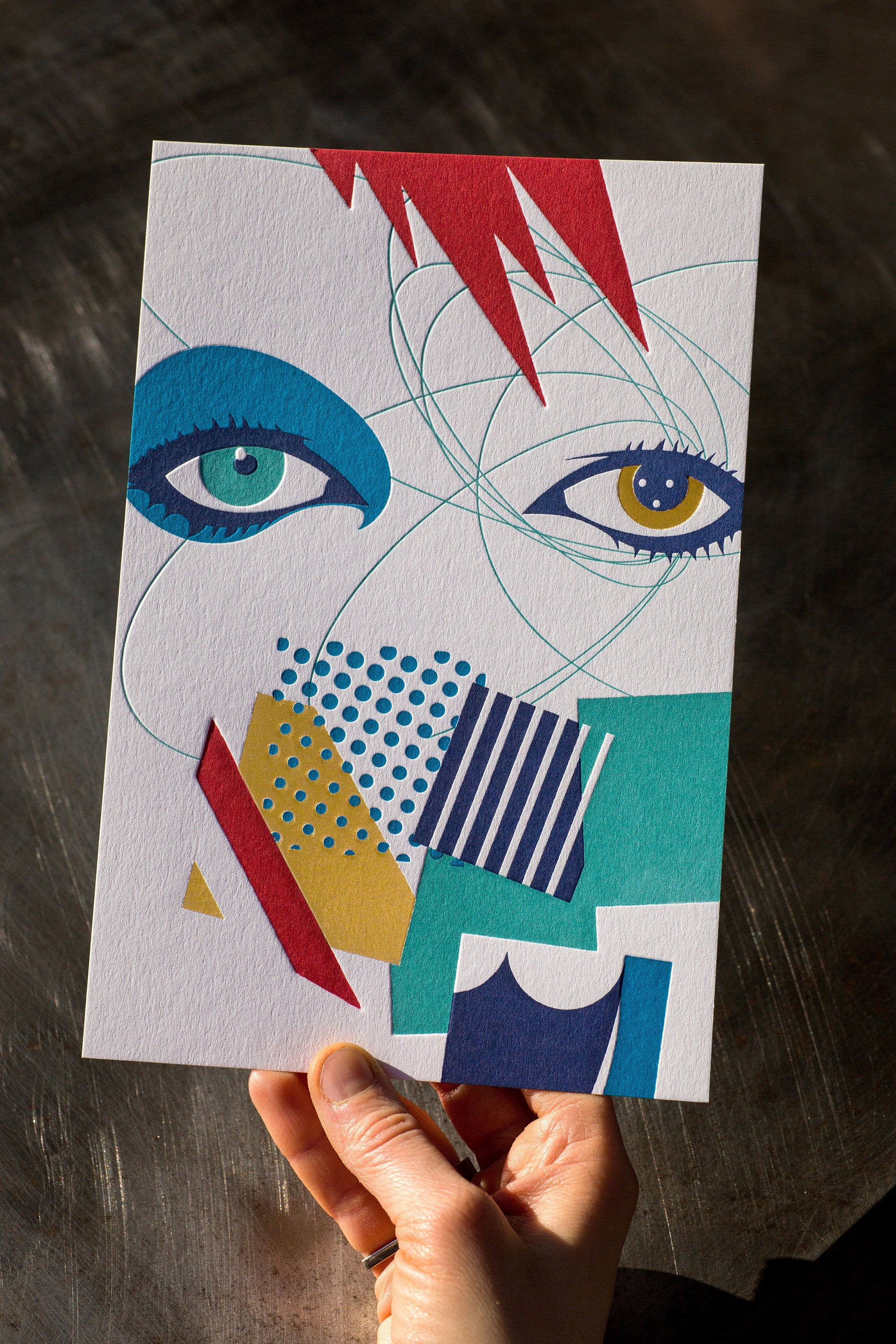 LIFE ON MARS? - David Bowie - gift- Letterpress Art Print - Limited and signed edition - card - cadeau- Bowie Art