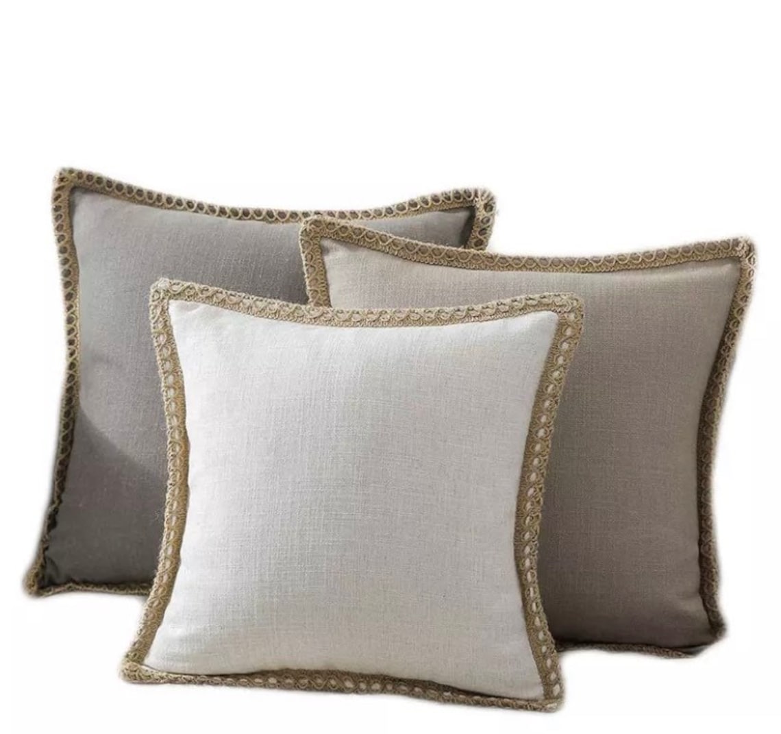 Luxury linen brown cushion cover Etsy