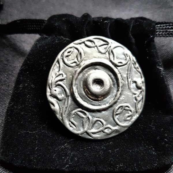 This Celtic design brooch is inspired by the Pictish-Irish/Scottish art of the 8th Century. Rare Find.  Lovely item.
