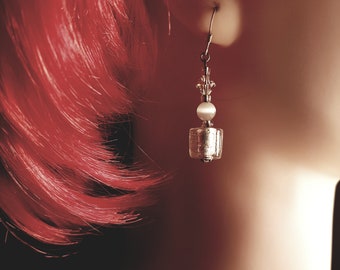 Handmade Sterling Silver Bridal Drop Earrings, Swarovski Crystal