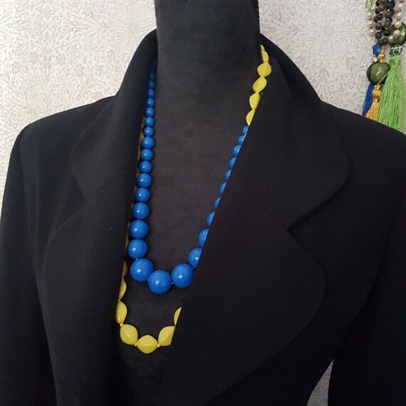 Vintage Plastic Fantastic.  Long necklaces from th