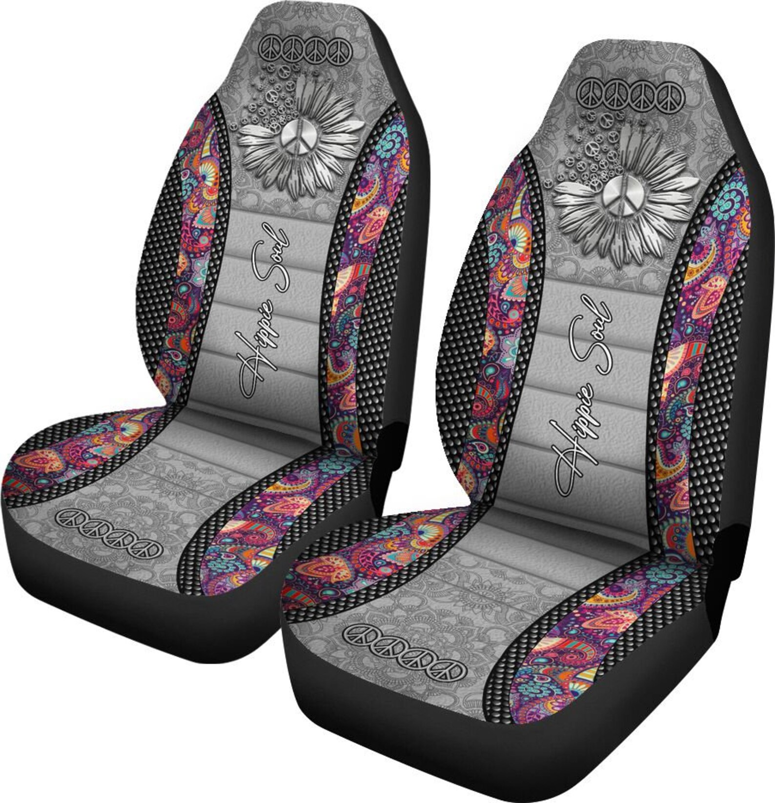 Hippie Soul Seat Covers Flower Covers Car Decor Gifts Great Etsy