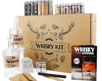 L&G® - Kit préparation et dégustation whisky arrangé - Idées cadeaux whisky DIY original - Noël, anniversaire - Made in France