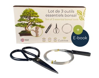 CULTIVEA – Lot de 3 outils essentiels bonsaï – Outil en acier