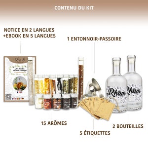 L&G Kit préparation rhum arrangé Idée cadeau Coffret cadeau rhum diy degustation surprise fêtes, noel, saint-valentin, anniversaire 画像 2