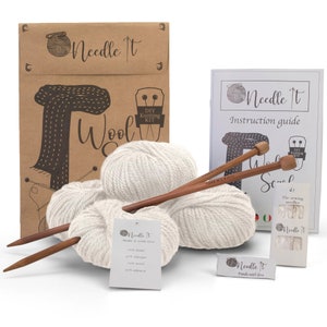 Needle It Kit Tricot pour débutant complet avec aiguilles à tricot Écharpe en laine à tricoter soi-même Idée Cadeau image 8
