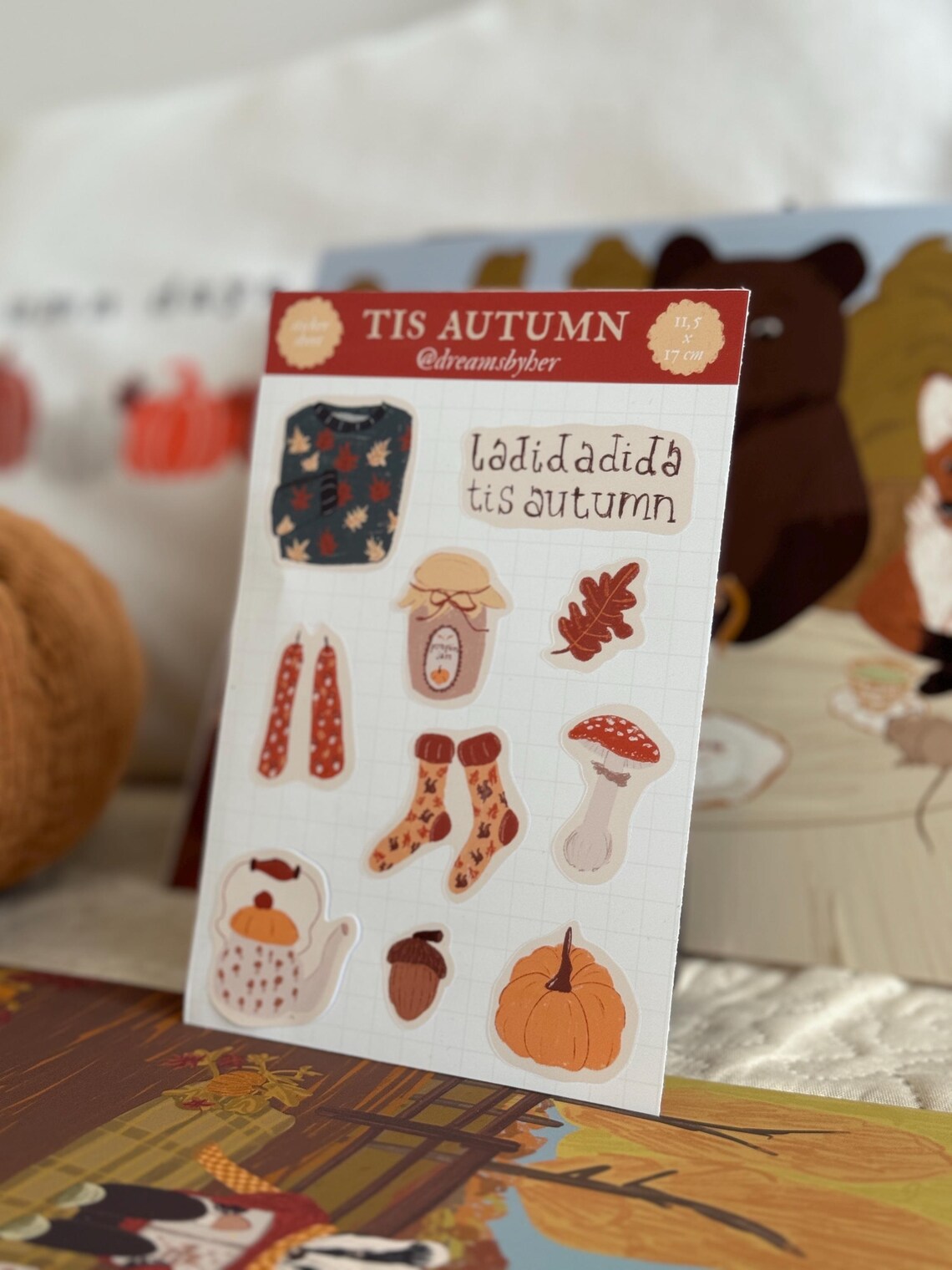 Vintage Fall Stickers | Set of 10 Stickers | Seasonal Stickers, Cozy ...