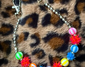 Y2K spikey ball bag charm