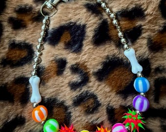 Y2K spikey ball bag charm
