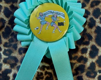 JEALOUS AGAIN black flag inspired Rosette Pin