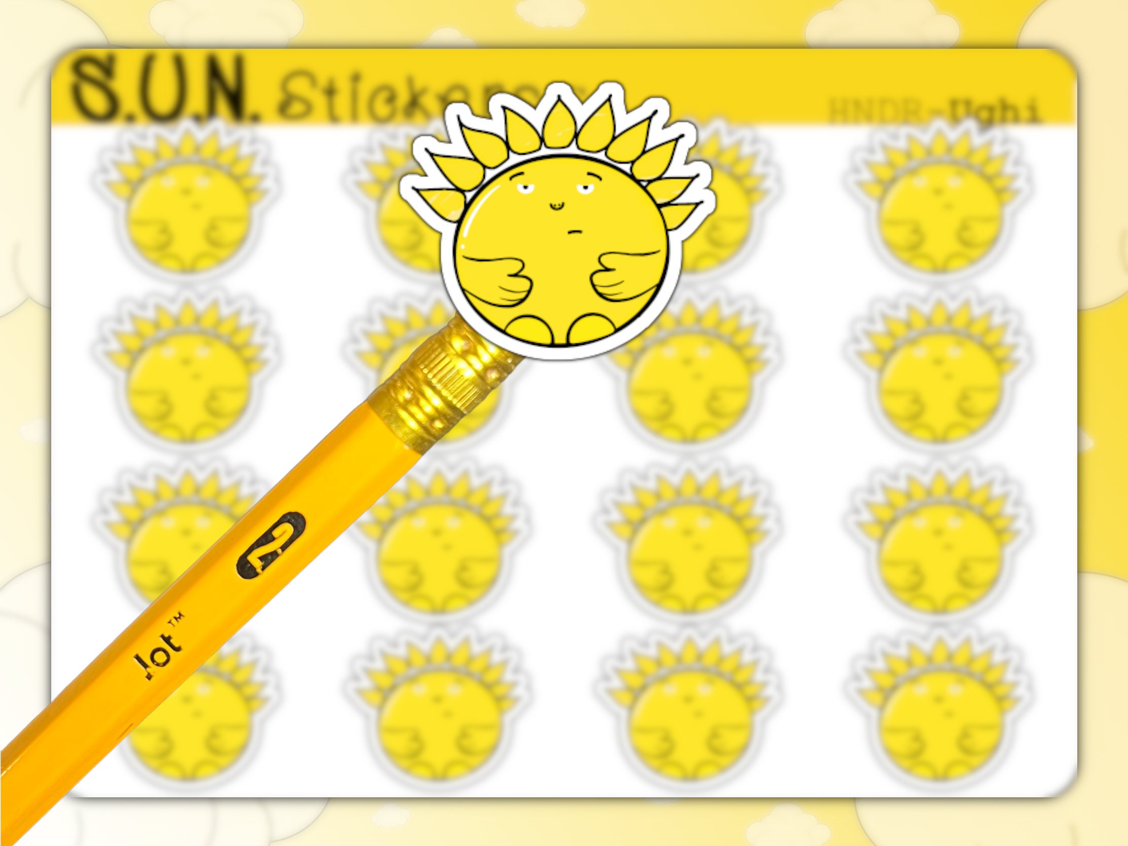Sun Stickers, Character Stickers, Sun Character Stickers, Stickers for ...