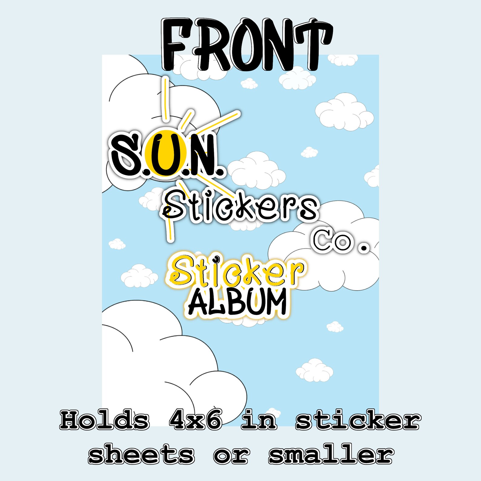 4x6 Sticker Album Reusable Sticker Storage Double Sided - Etsy