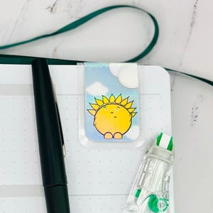 Magnetic Bookmarks, Reading Accessories, Reading Gift, Planner Accessories, Gift for Reader, Cute Magnetic Bookmark, Sun Magnetic Bookmark