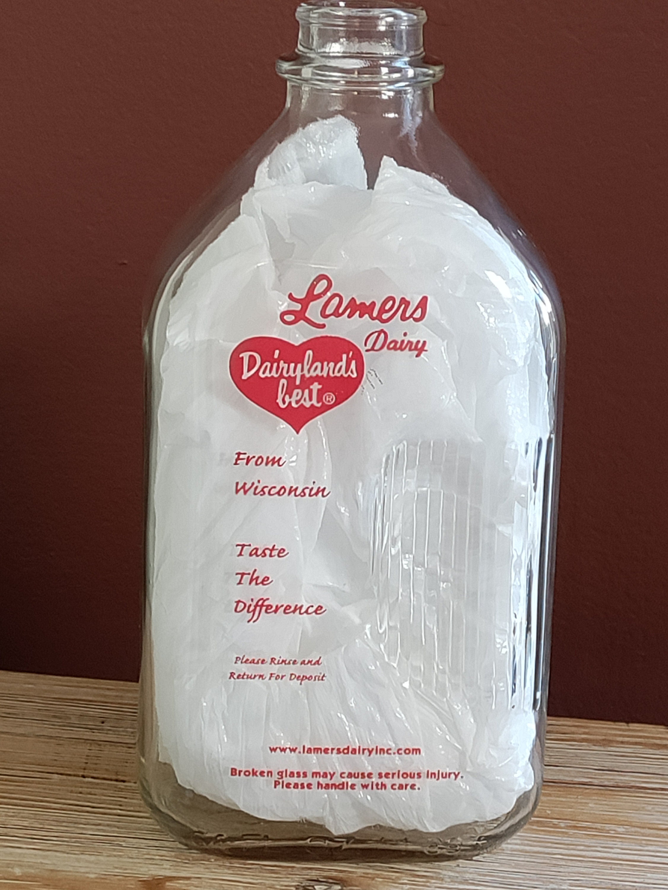 Vintage Glass Milk Bottle Lamers Dairy Dairyland's Best Etsy