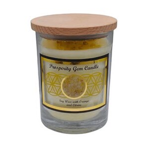 Prosperity Gem Stone Soy Candle