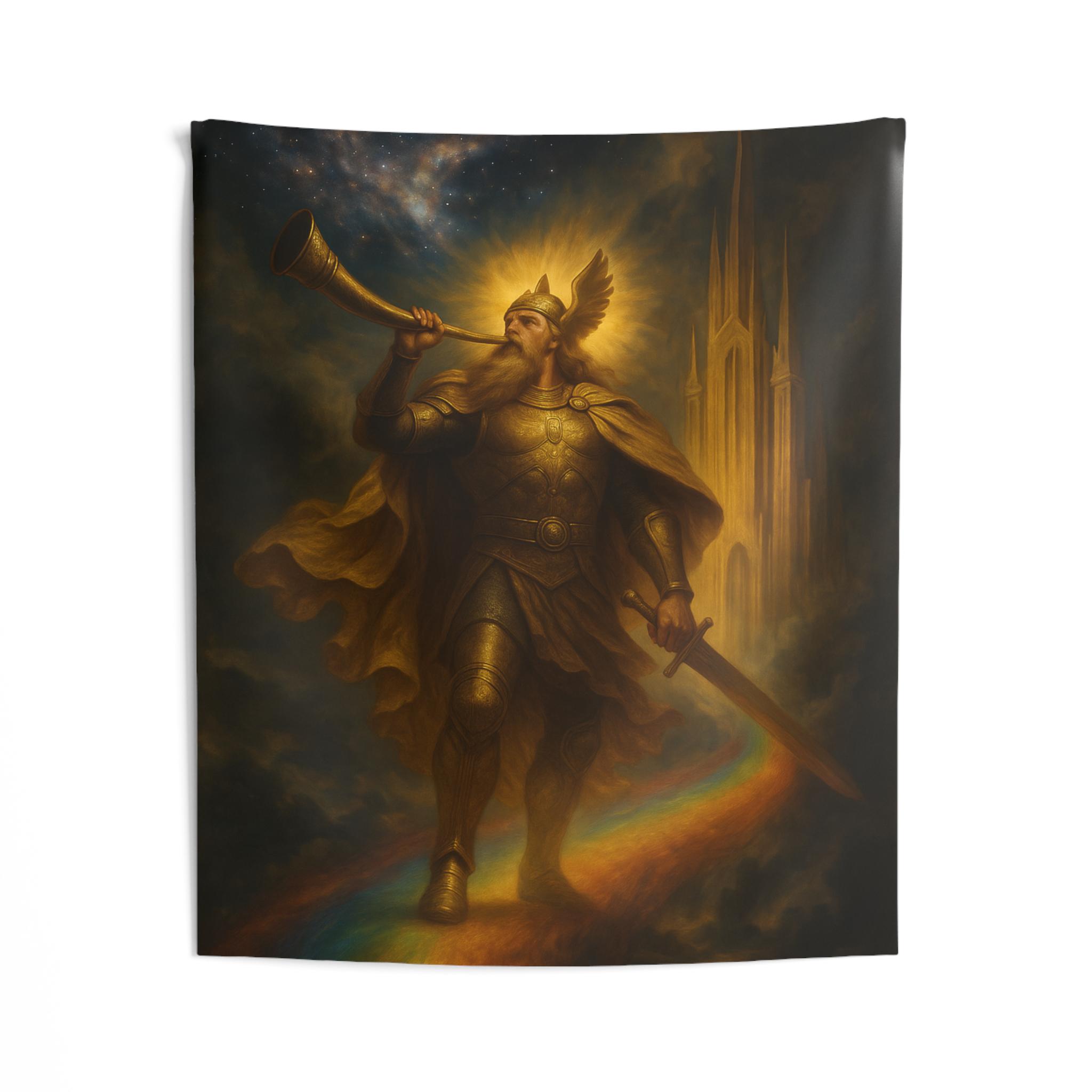 Heimdallr Norse God Tapestry