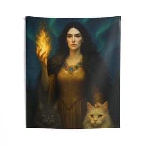 Freyja Norse Goddess Tapestry