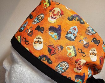 Halloween Surgical Scrub Cap, Nurse Cap, Surgeon's Cap, Lab Tech Cap, Funny Cap, Creepy Cap