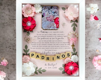 Caja de recuerdos personalizada para propuesta de bautismo – Regalo de recuerdo personalizado