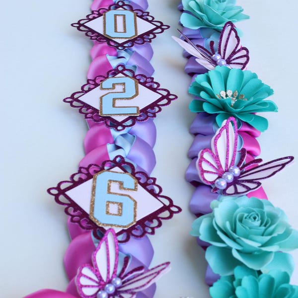 Handmade Tri-Color Ribbon Lei – Kindergarten Graduation Gift