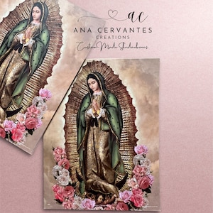 Virgen de Guadalupe Litografía, Our Lady of Guadalupe Lithography PRINTS