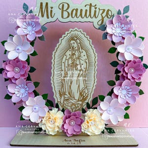 Centros De Mesa Para Bautizo Recuerdos Centros de Mesa Para Bautizo Virgen de Guadalupe San Judas Tadeo imagen 1