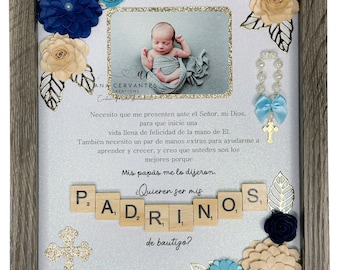 Baptism Proposal Shadow Box - Caja de Sombra de Propuesta de Bautismo