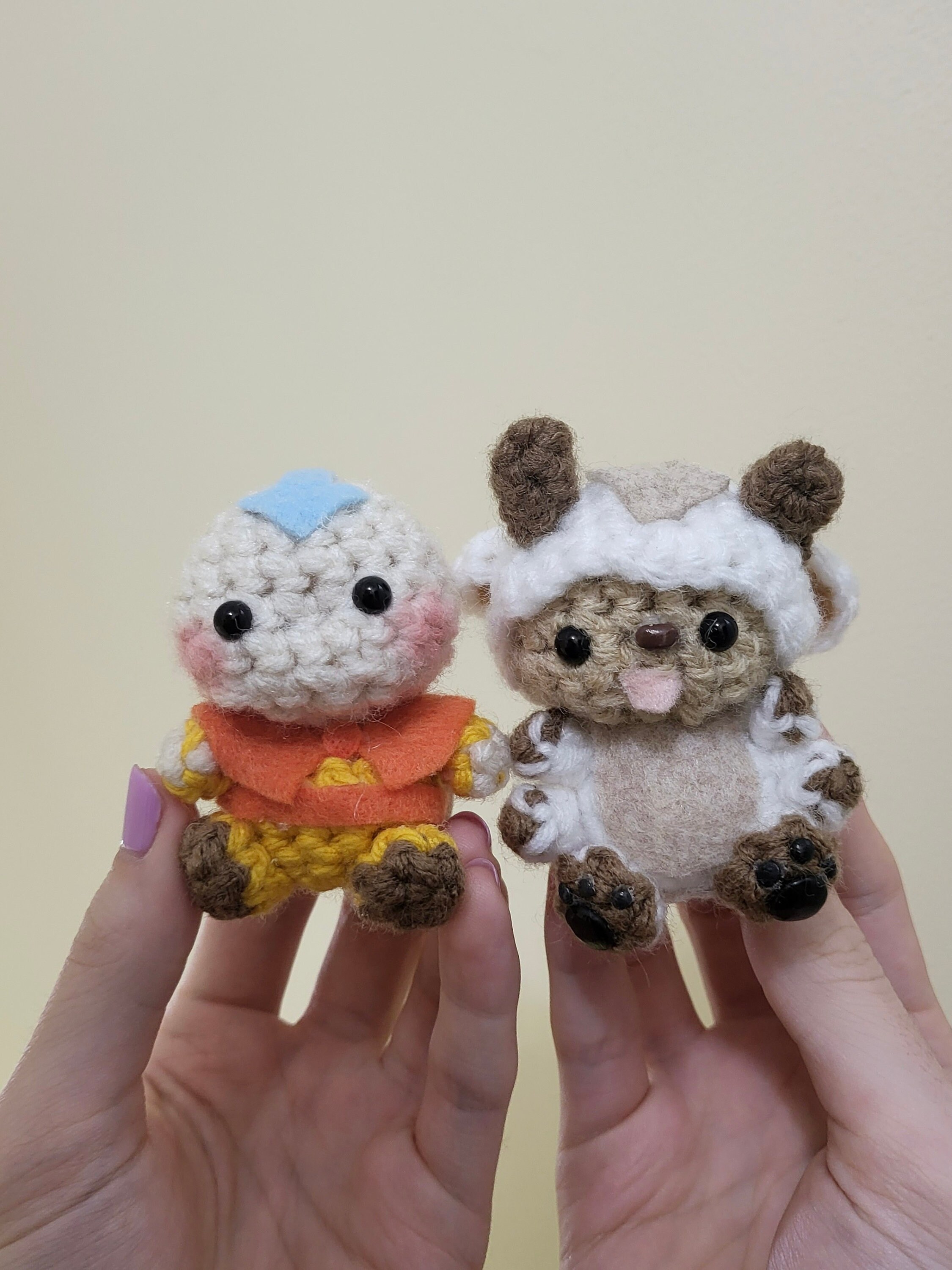 Crochet Appa & Aang Amigurumi Keychain From Avatar the Last Etsy