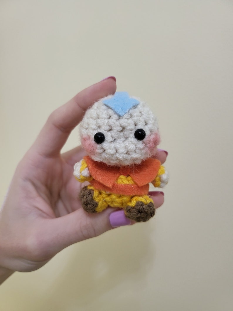 Crochet Appa & Aang Amigurumi Keychain From Avatar the Last Etsy