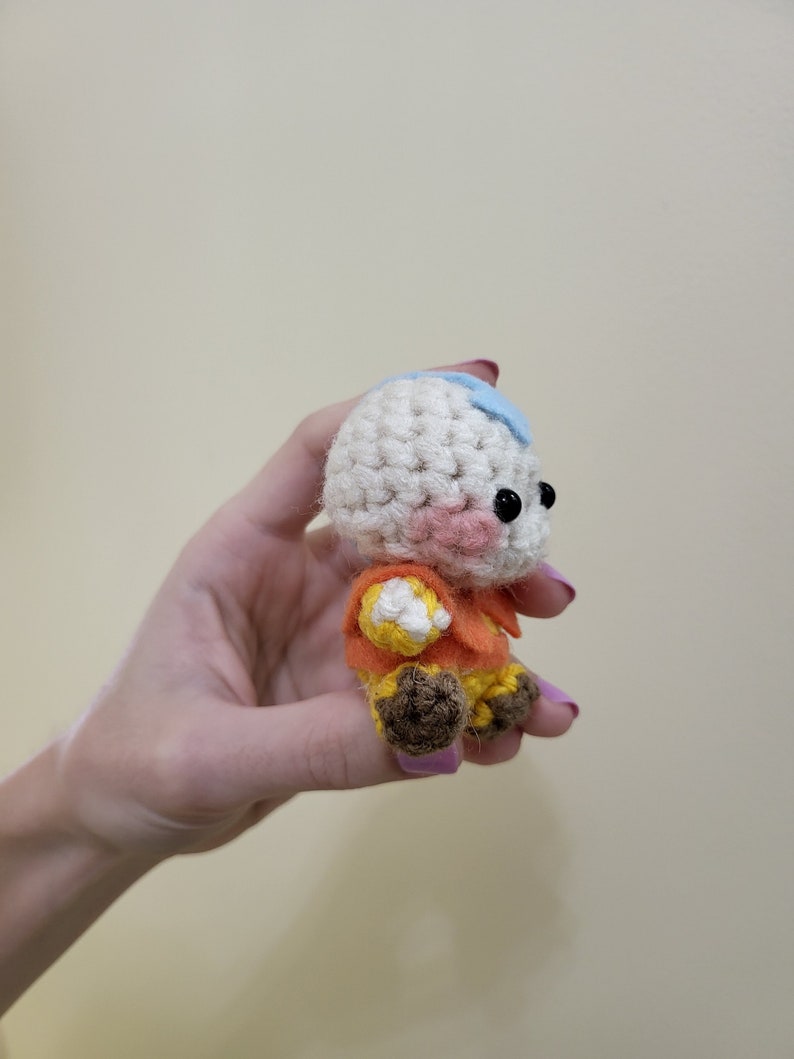 Crochet Appa & Aang Amigurumi Keychain From Avatar the Last Etsy