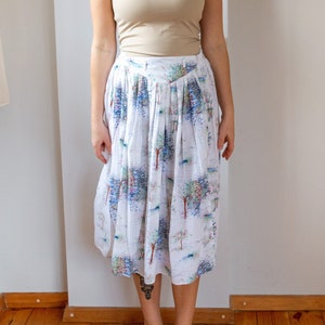 Vintage Plus Size Below The Knee A-Line Skirt image 2