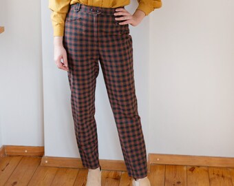 High Waisted Vintage Size L Wool Pants