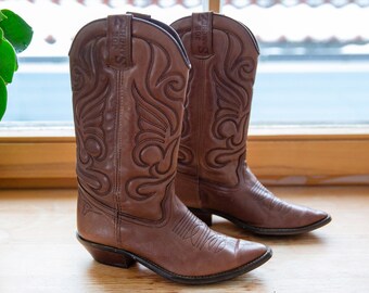 Vintage Joe Sanchez Made in Spain Leather Cowboy Boots / | Etsy Hong Kong