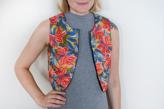 vintage gilet original stitch processing（Vintage Floral
