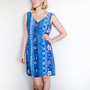 Vintage 90s Sleeveless Dress Blue Size M image 1