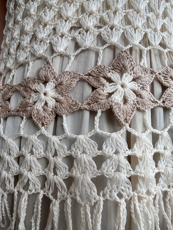 Vintage Crochet Knit Mesh Net Top | Women's Boho … - image 8
