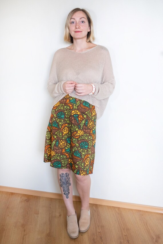 Vintage 70s Midi Flower Girl Skirt - image 1