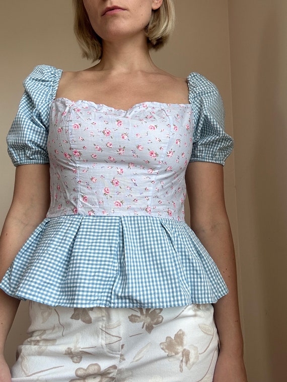 Lolita Style Puff Sleeve Top | Open Back Pastel B… - image 6