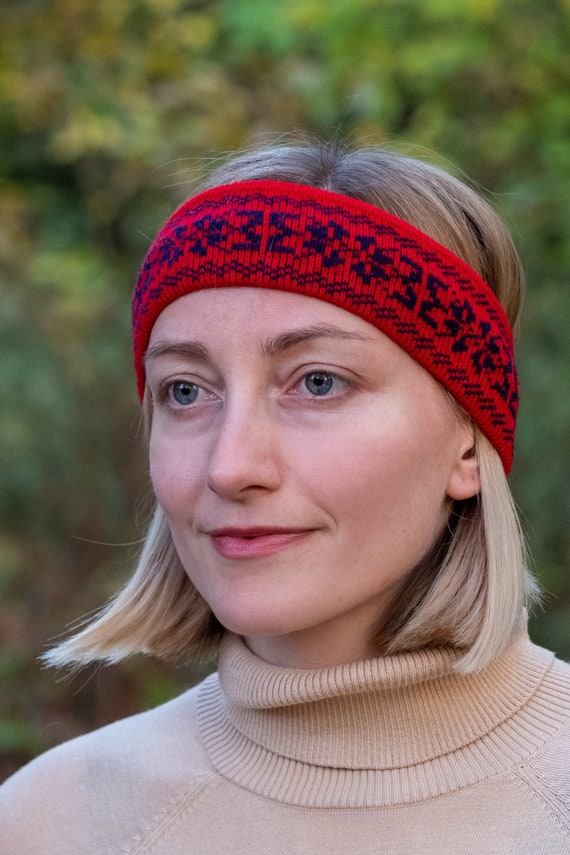 Red Christmas Headband, Second Hand Winter Headban