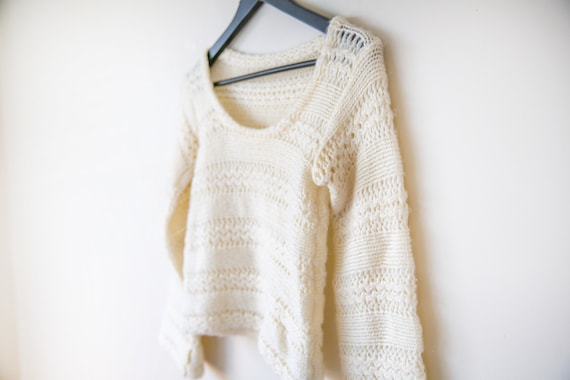 Size XS/S Vintage Crochet Sweater, Women's Long S… - image 5