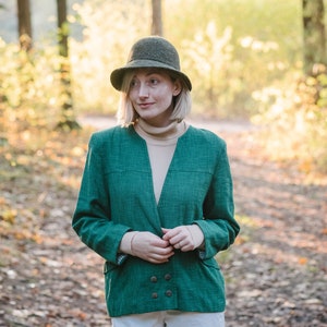 Elegant Vintage Felted Hat image 1