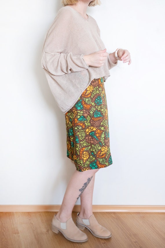 Vintage 70s Midi Flower Girl Skirt - image 2