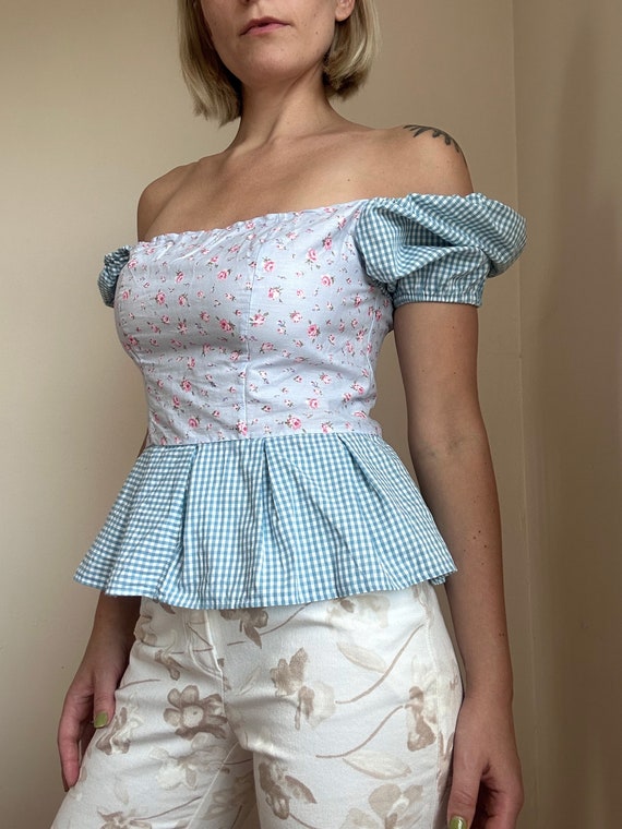 Lolita Style Puff Sleeve Top | Open Back Pastel B… - image 5