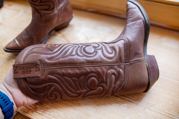 Joe Sanchez Vintage Cowboy Boots Botas de cuero para mujer | Etsy México