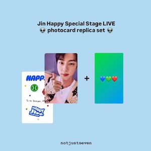Carte photo BTS exclusive Jin « Happy » Live Stage LIVE