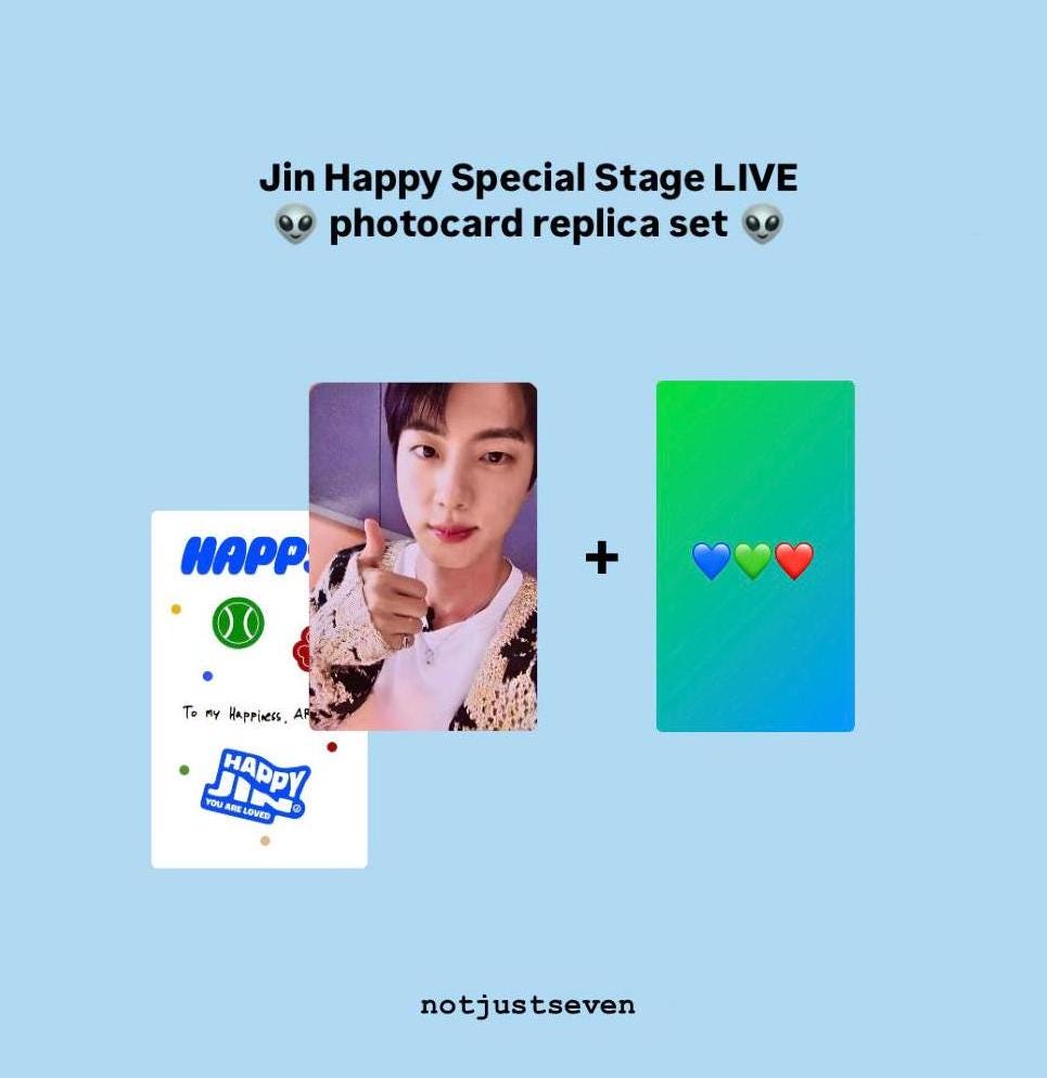 口コミ・レビュー評価が高いおすすめ人気商品の通販 Bundle Photocard Album Happy Jin BTS Jin Special 'happy' ミュージシャン